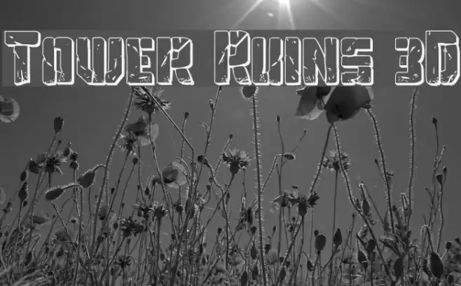 Tower Ruins 3D フォント examples