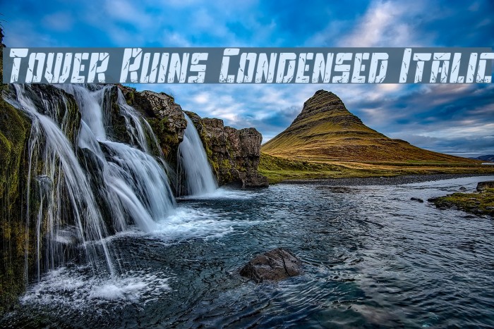 Tower Ruins Condensed Italic Example 3