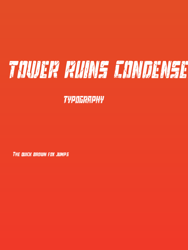 Tower Ruins Condensed Italic Poster