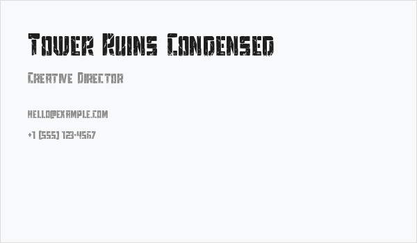 Tower Ruins Condensed Business Card