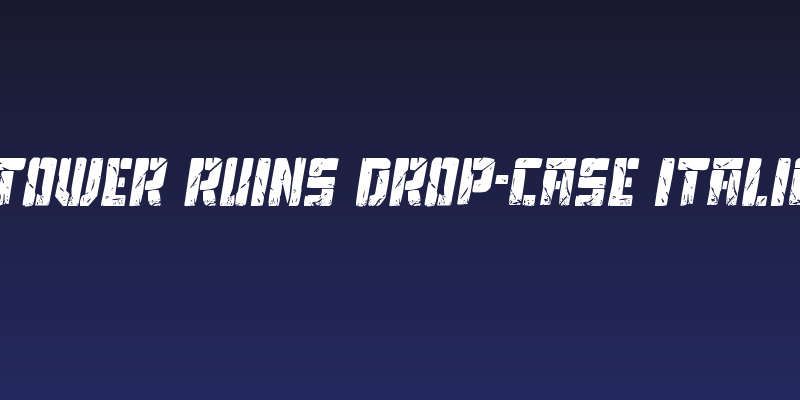 Tower Ruins Drop-Case Italic Social Header