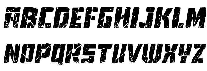 Tower Ruins Drop-Case Italic Font LOWERCASE