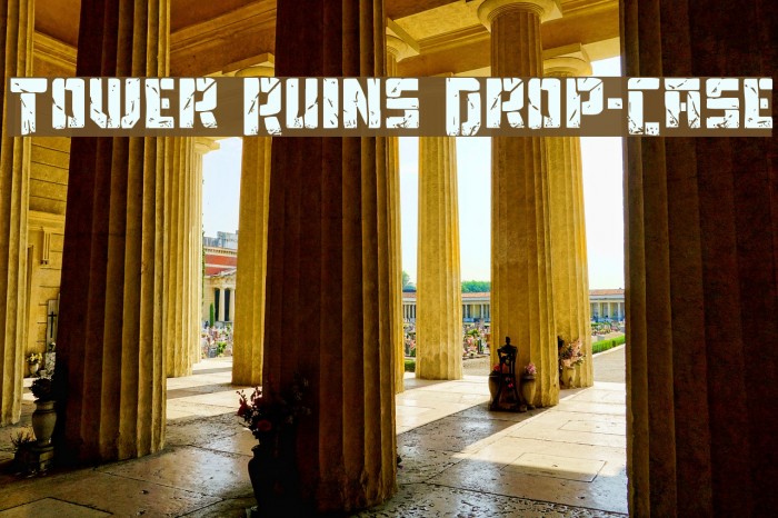 Tower Ruins Drop-Case Font examples