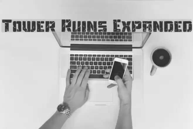 Tower Ruins Expanded Font examples