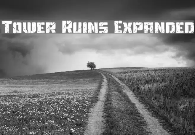Tower Ruins Expanded Font examples