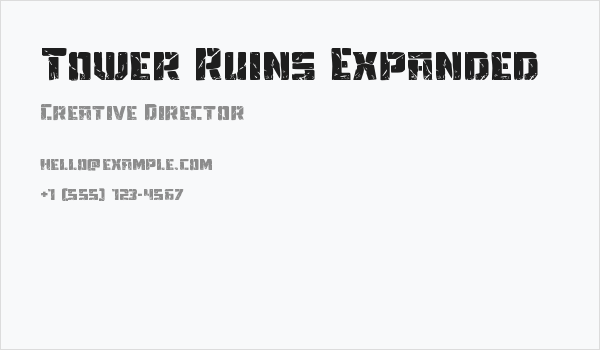Tower Ruins Expanded Business Card