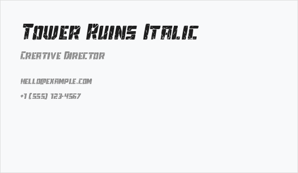 Tower Ruins Italic Business Card