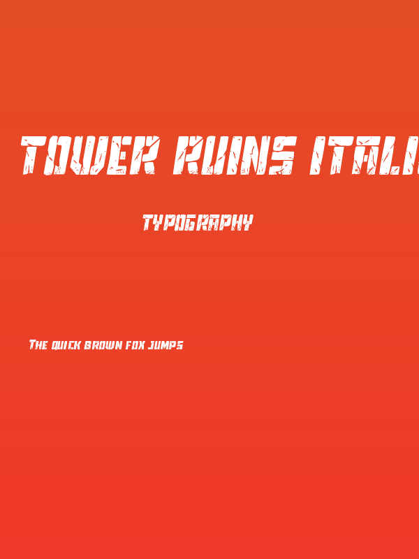 Tower Ruins Italic Poster