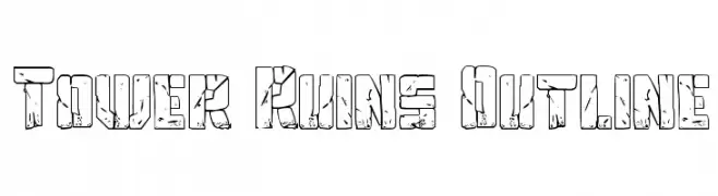 Tower Ruins Outline  Fuentes Gratis Descargar
