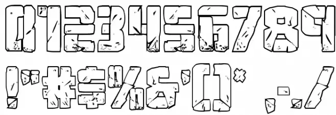 Tower Ruins Outline Font OTHER CHARS