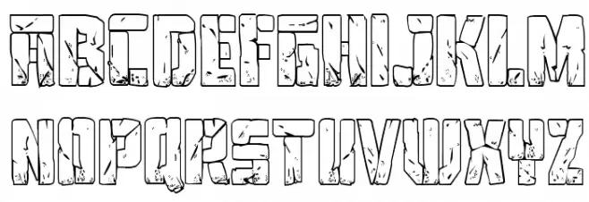 Tower Ruins Outline Шрифта ВЕРХНИЙ