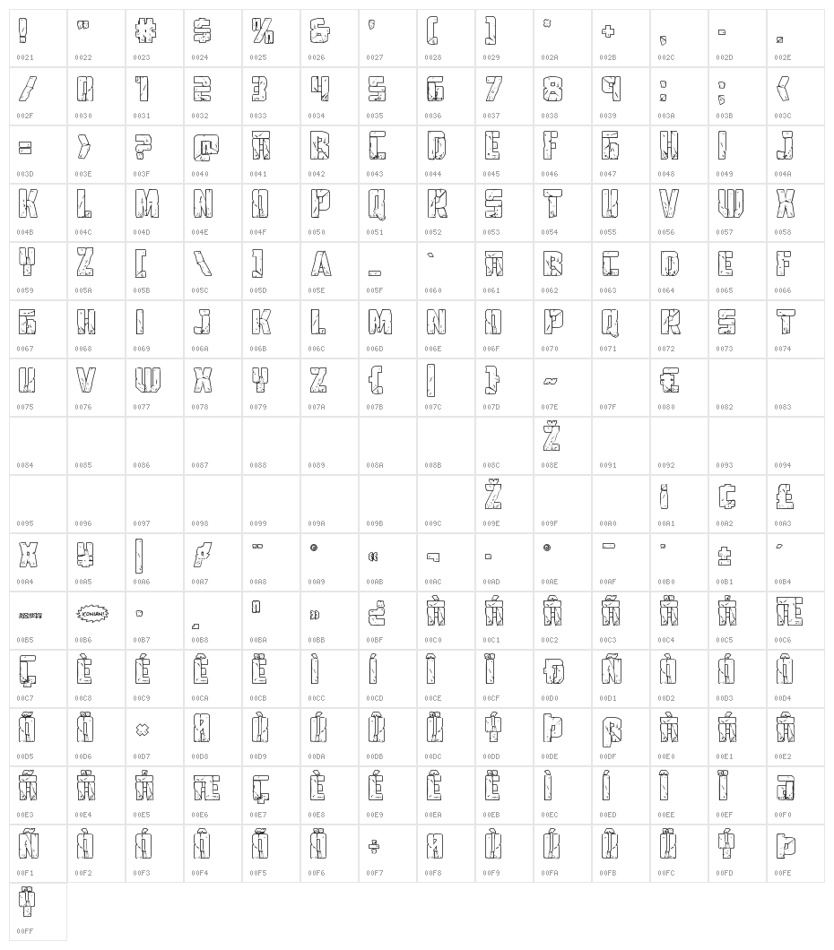 Tower Ruins Outline Character Map
