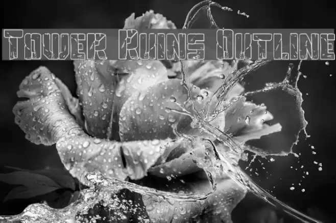 Tower Ruins Outline Font examples