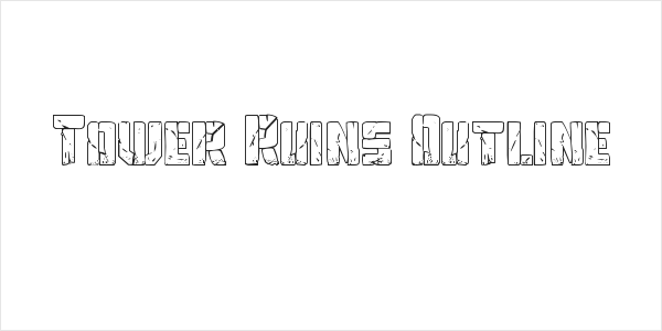 Tower Ruins Outline Logo