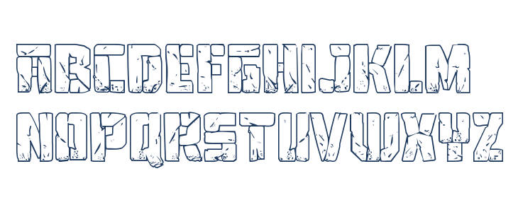 Tower Ruins Outline Lowercase