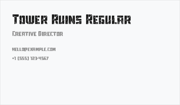 Tower Ruins Regular Business Card