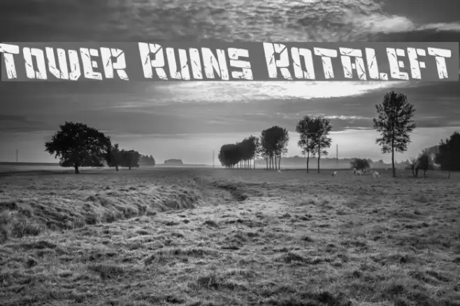 Tower Ruins Rotaleft Font examples