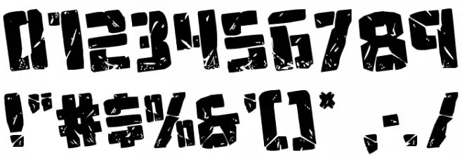 Tower Ruins Rotated Font OTHER CHARS