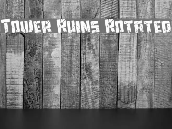 Tower Ruins Rotated Font examples
