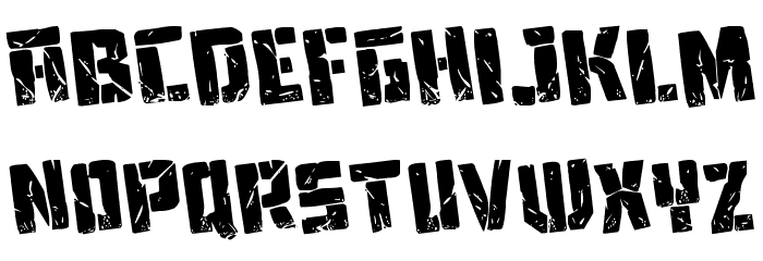 Tower Ruins Rotated Font LOWERCASE