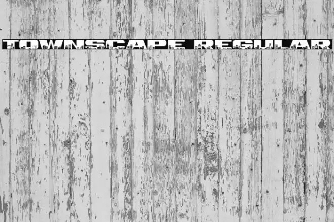 Townscape Regular Font examples