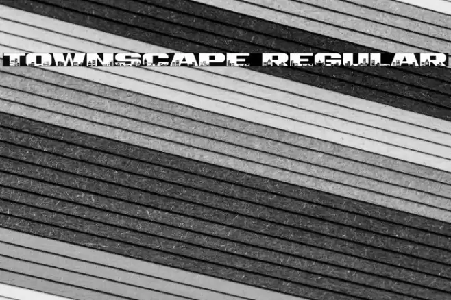 Townscape Regular Font examples