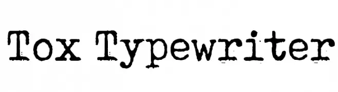 Tox Typewriter  Frei Schriftart Herunterladen