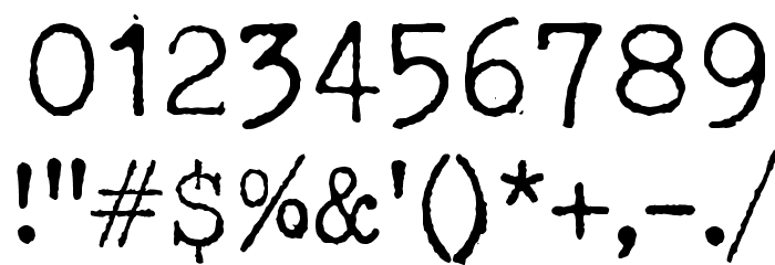 Tox Typewriter Font OTHER CHARS
