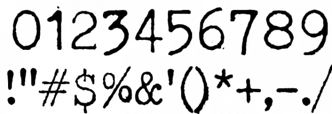 Tox Typewriter Font OTHER CHARS