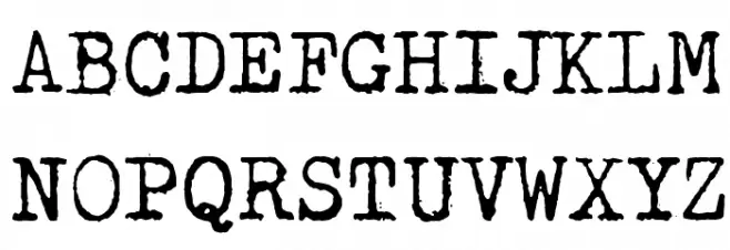 Tox Typewriter Polices MAJUSCULES