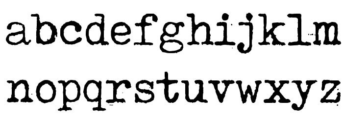 Tox Typewriter Font LOWERCASE
