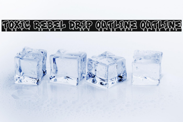 Toxic Rebel Drip Outline Outline Caratteri examples