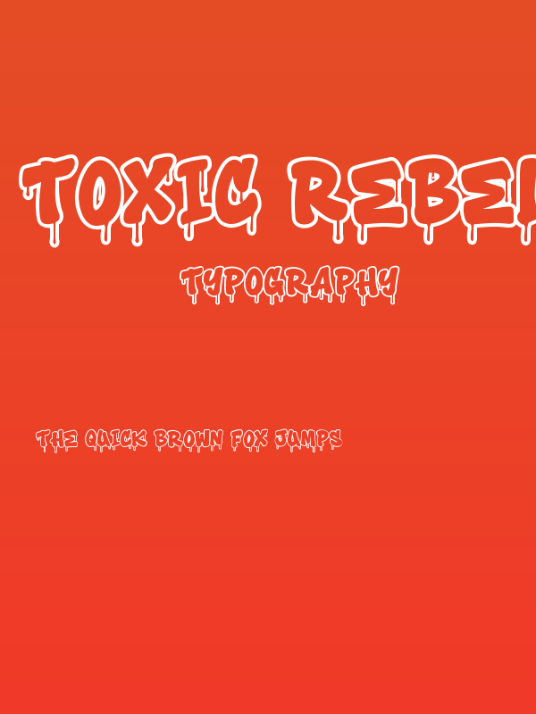 Toxic Rebel Drip Outline Outline Poster