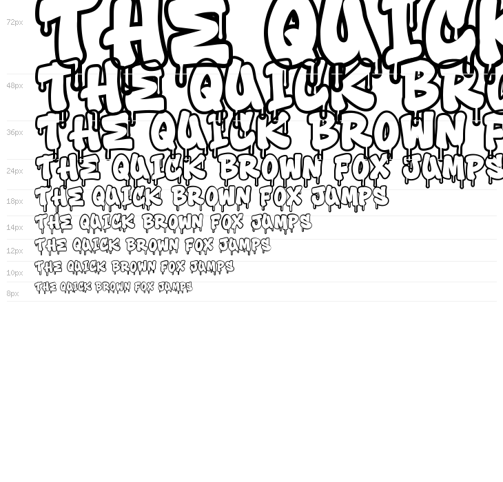 Toxic Rebel Drip Outline Outline Waterfall