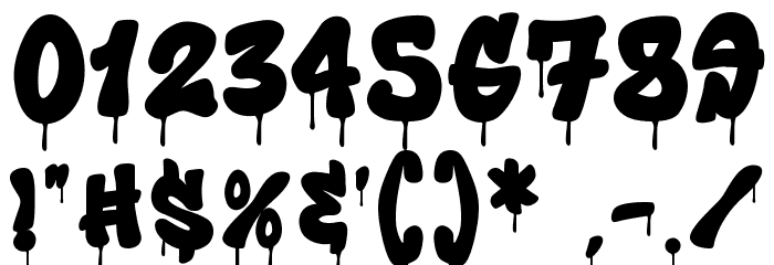 Toxic Rebel Drip フォント その他の文字