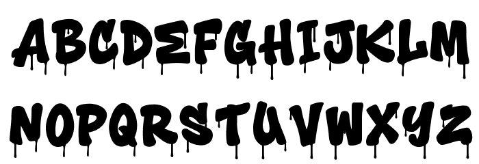 Toxic Rebel Drip フォント 大文字