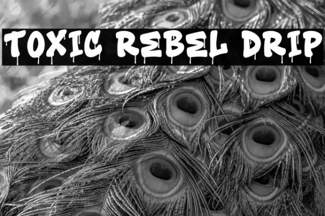 Toxic Rebel Drip Font examples