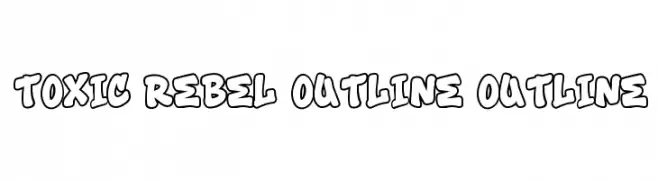 Toxic Rebel Outline Outline Caratteri