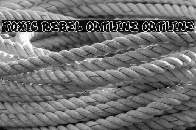 Toxic Rebel Outline Outline Font examples
