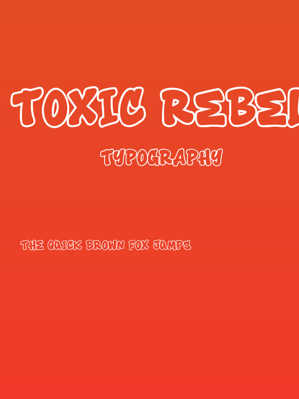 Toxic Rebel Outline Outline Poster