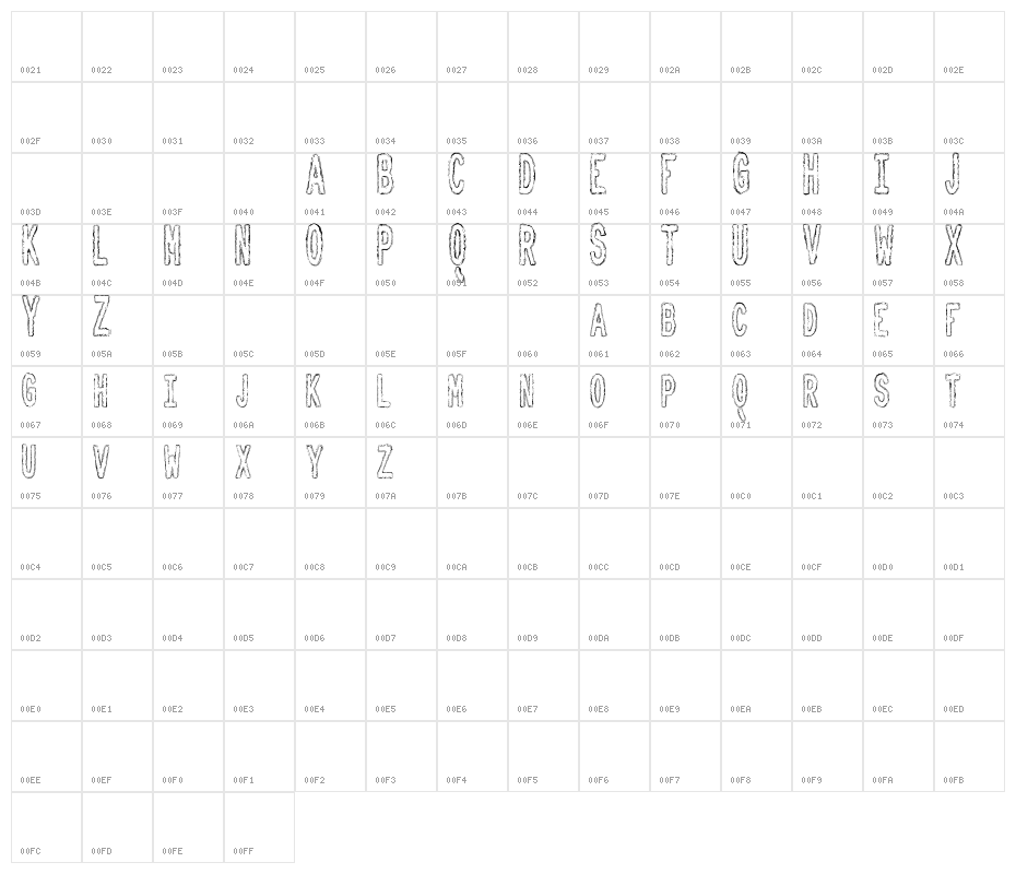 Toxic Waste tfb Character Map