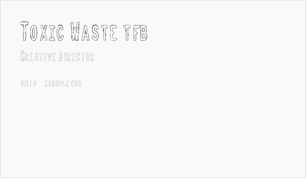 Toxic Waste tfb Business Card