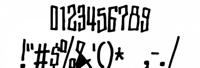 Toxic waist Font OTHER CHARS