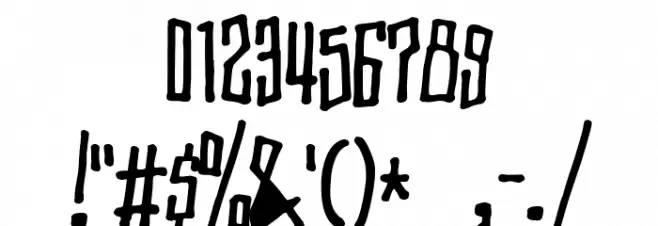 Toxic waist Font OTHER CHARS