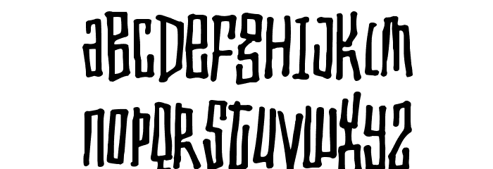 Toxic waist Font LOWERCASE