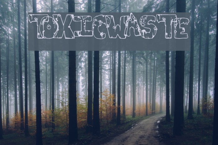 ToxicWaste Font examples