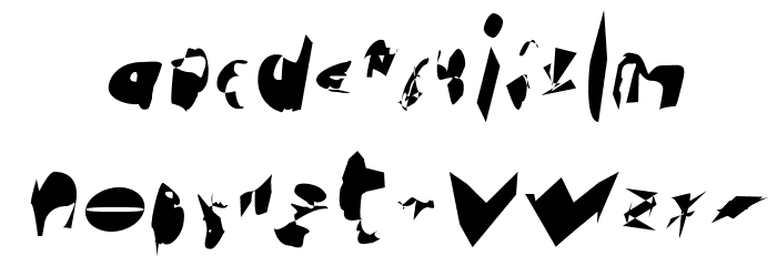 Toxik Oblique Font LOWERCASE