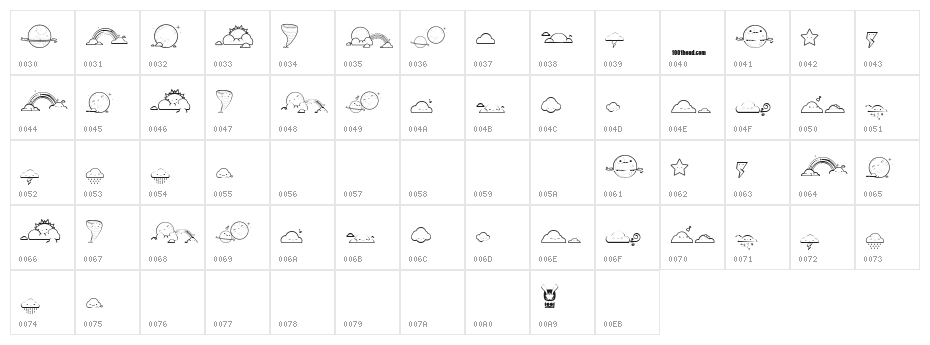 Toy Cloud Character Map