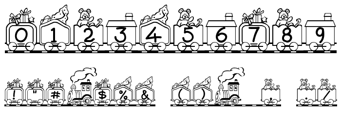Toy Train Font OTHER CHARS