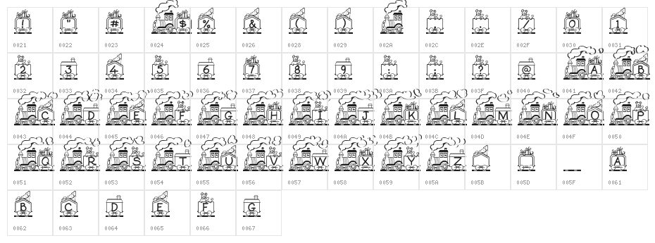 Toy Train Character Map